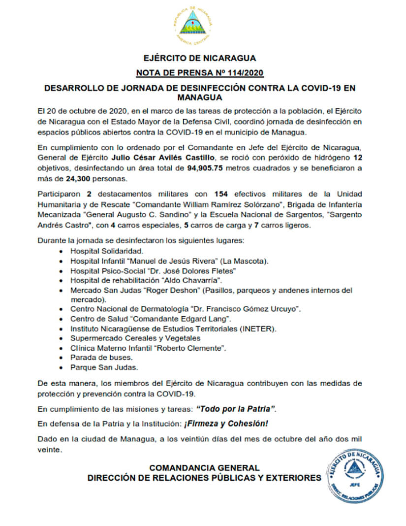 desinfeccion-managua-ejercito-nicaragua